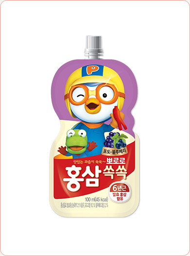 Pororo Pouch Red Ginseng Grape & blueberry