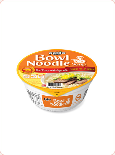 Bowl Noddles Beef Flavor with Vegetable